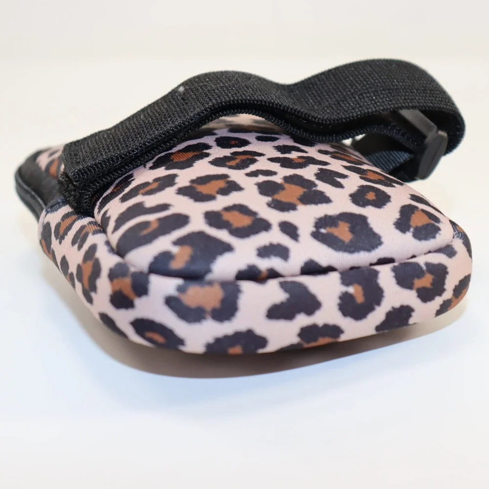 Unbranded Leopard Print Arm Band Pouch Unisex OS Brown Running Workout‎ Bag